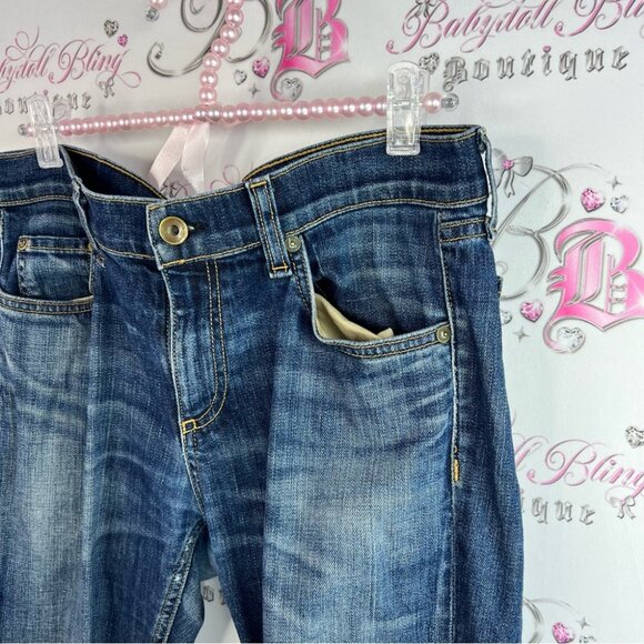 Rag & bone Dre jeans distressed dark blue Classic Blue Women's Jeans - Picture 3 of 12